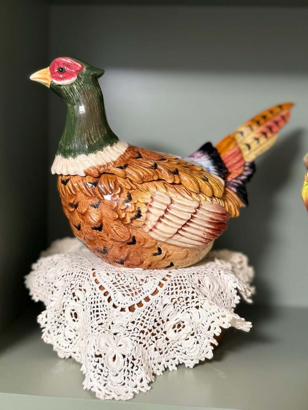 Fitz And Floyd Pheasant Ceramic Covered Dish
